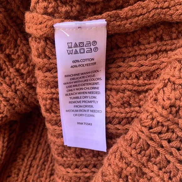 Rachel Zoe size small women’s brown crewneck cable sweater vest - Picture 5 of 7